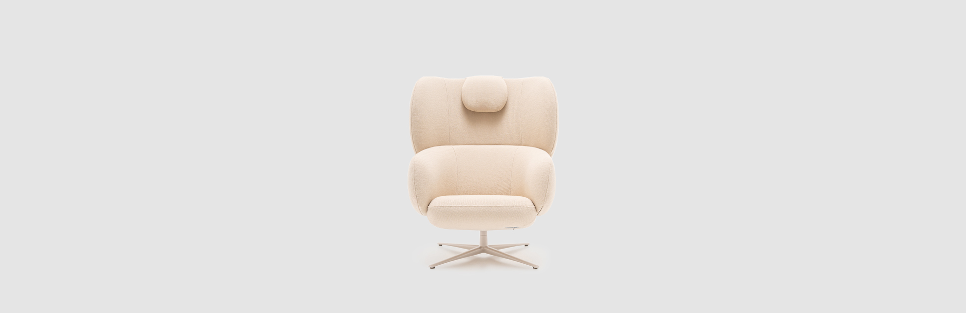 sillón con reposacabezas con base giratoria Grand Grace